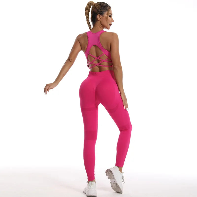 Ensemble de sport dos croisé