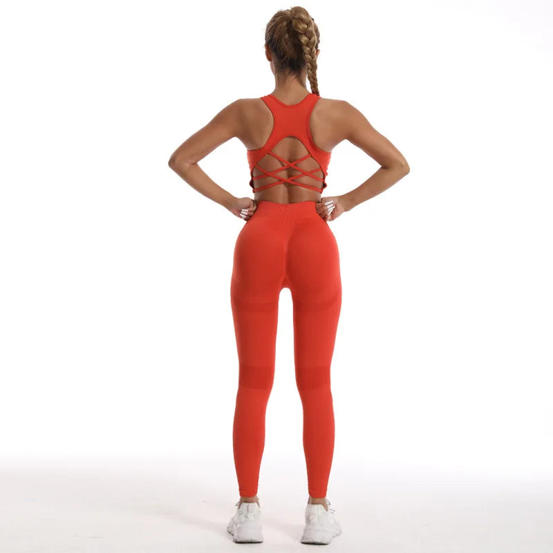 Ensemble de sport dos croisé