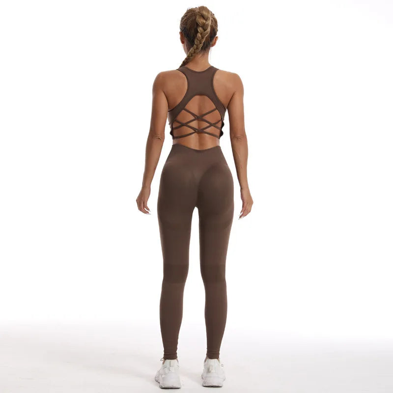 Ensemble de sport dos croisé