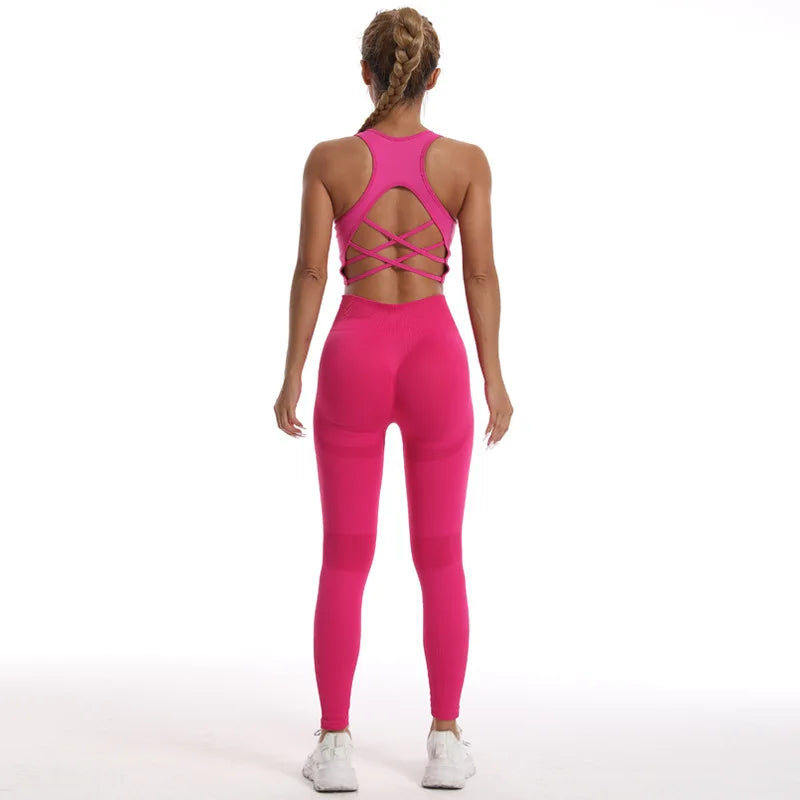 Ensemble de sport dos croisé